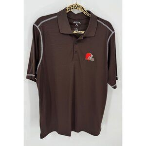 Antigua NFL Men's Cleveland Browns Brown Era Polo Golf Shirt